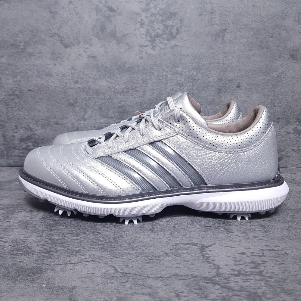 ADIDAS MC70 Metalwood Leather Golf Shoes Mens Size 11.5 Silver Gray JQ7260